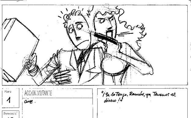 Imagen principal - Storyboards de 'Acción Mutante'.