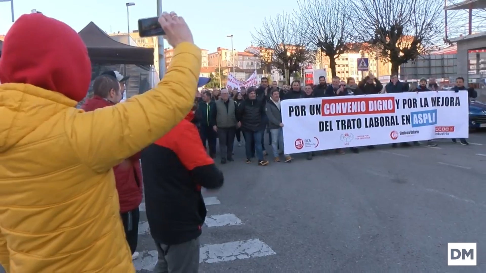 Manifestación en apoyo a los trabajadores de Aspla
