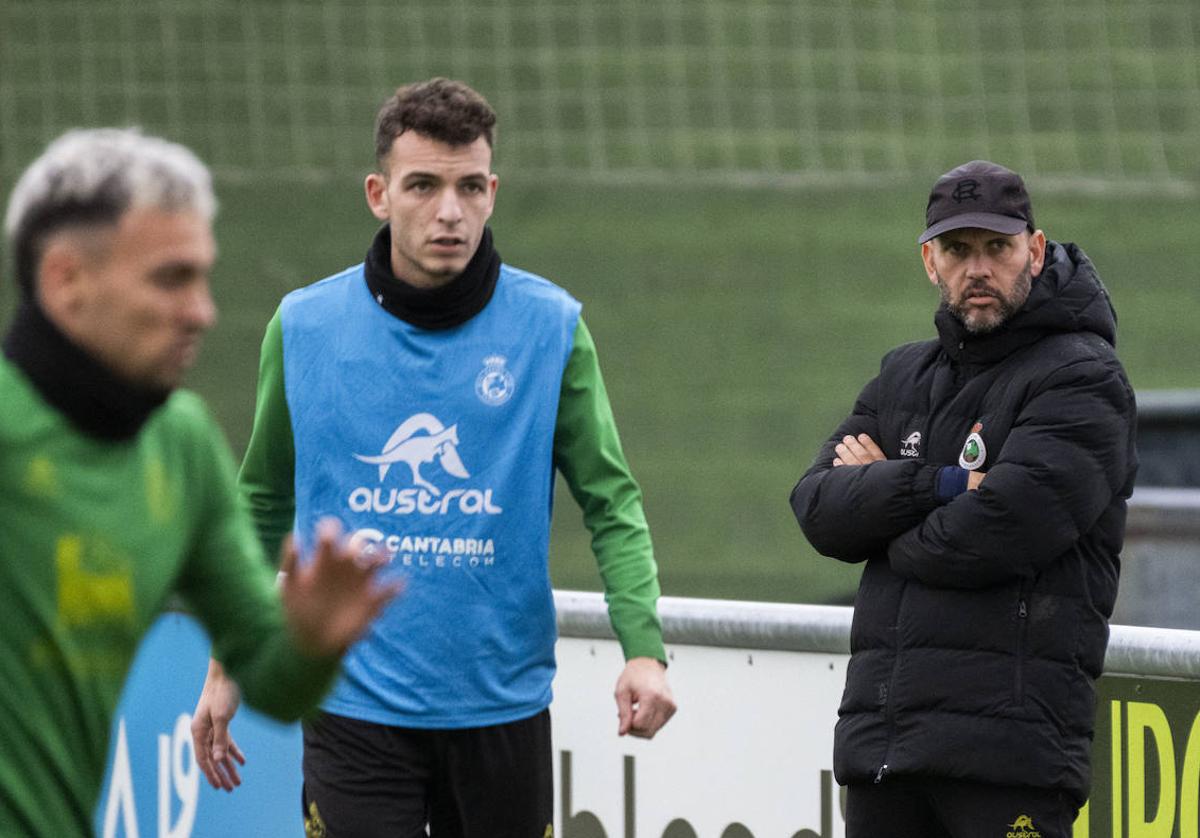 José Alberto, junto a Íñigo Vicente y Arana, en una sesión en La Albericia.