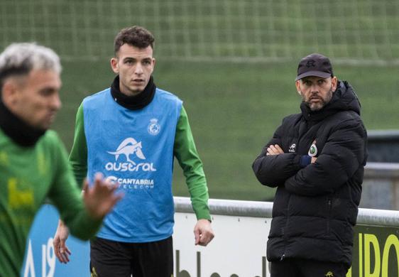 José Alberto, junto a Íñigo Vicente y Arana, en una sesión en La Albericia.