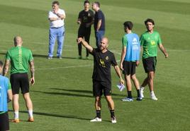 José Alberto, durante un entrenamiento.