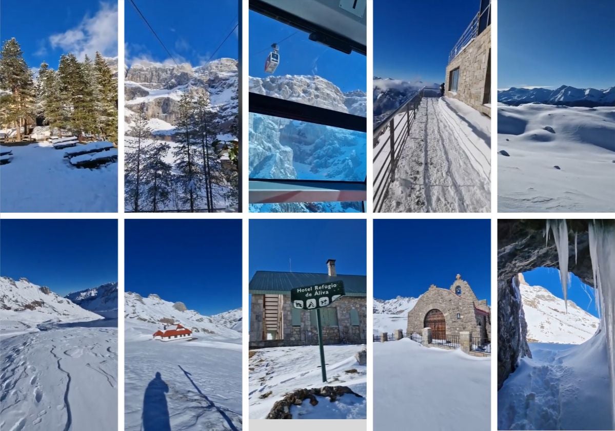 Varios de los fotogramas de este paseo por Picos de Europa antes de que el sur se llevara toda la nieve.