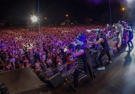 Concierto de la Orquesta Panorama, el pasado verano durante la última noche de las fiestas de La Patrona, en el exterior de La Lechera.