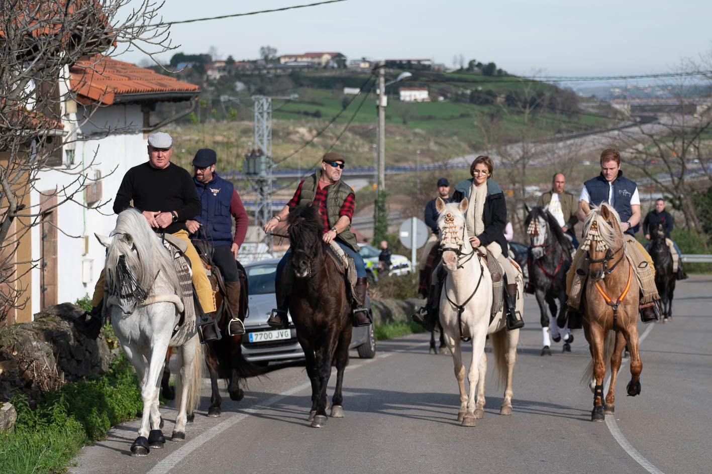 Los romeros a caballo también fueron protagonistas.