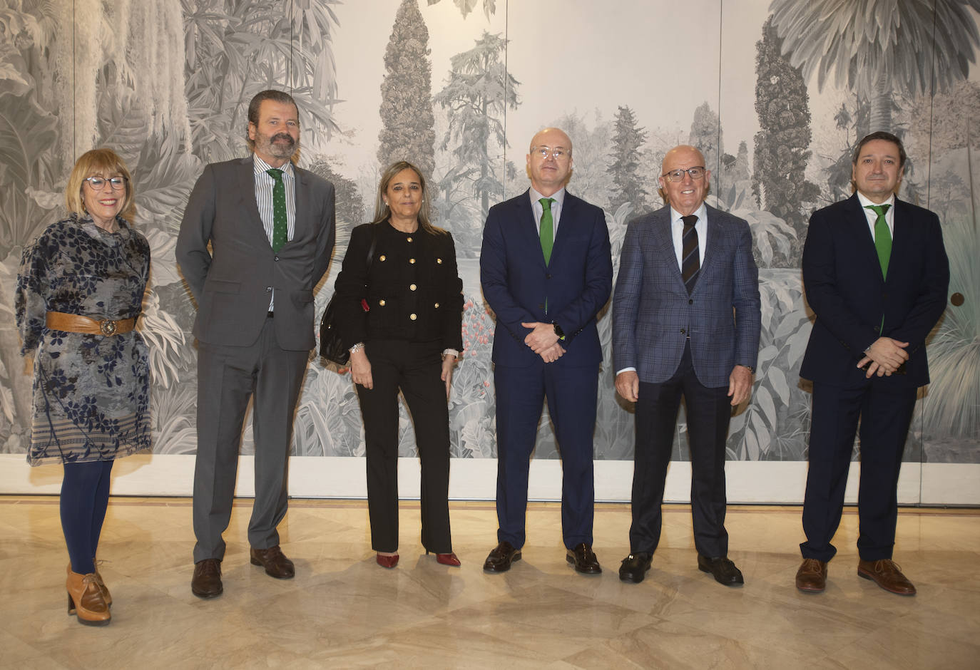 Natividad Pérez, Javier Gurruchaga, María Jesús Prado, José Marcos Fernández, Antonio Casado y Jesús Alonso.