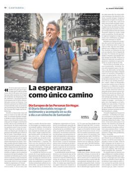 Imagen - Imagen del reportaje protagonizado por Vicente Lanza en las páginas de El Diario Montañés en noviembre de 2023.