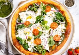 Pizza de elaboración casera.