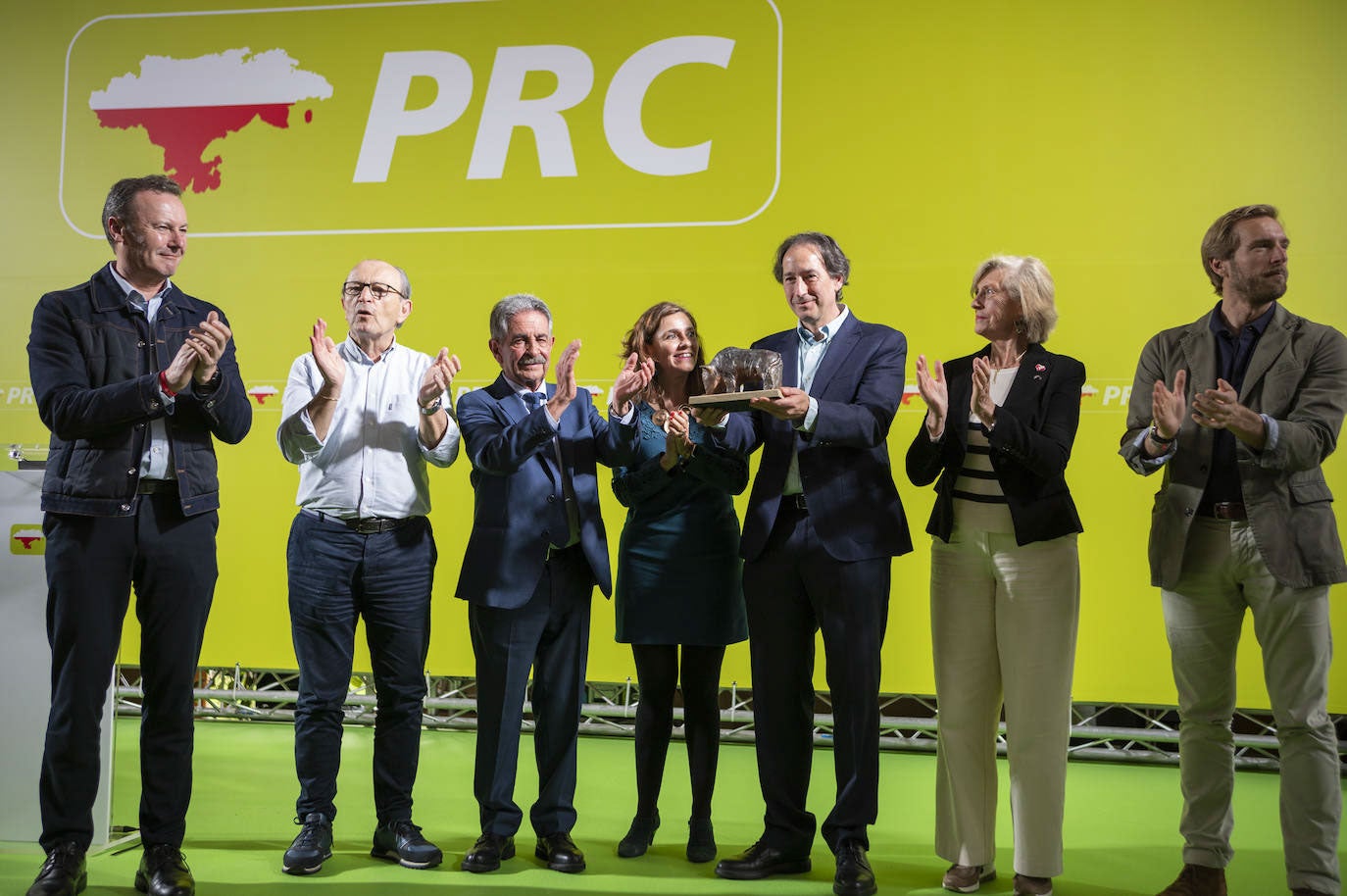 La cúpula del PRC durante el homenaje que realizaron a Gochicoa.