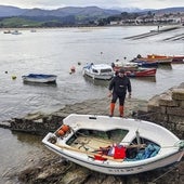 El temporal arrastra seis pequeños barcos del puerto de San Vicente