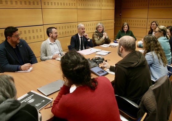 El consejero de Educación, Sergio Silva, preside la Mesa de las Familias celebrada hace un par de semanas en la sede de Educación.