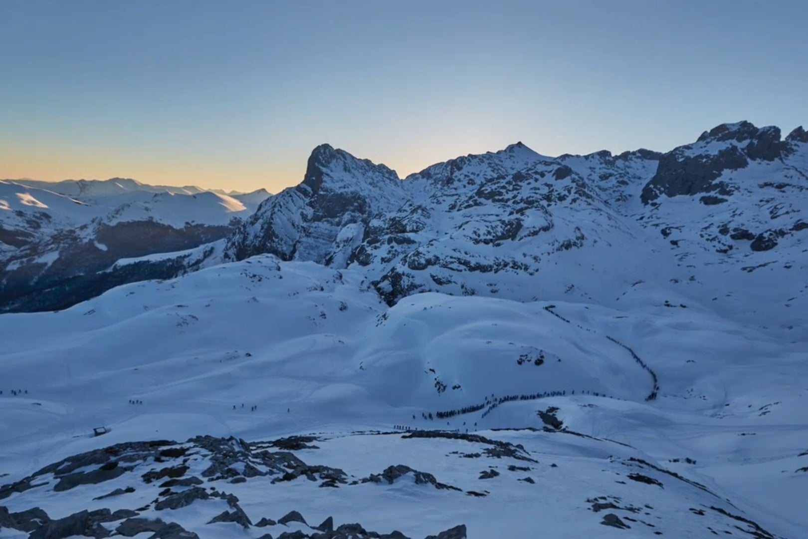 'Time lapse' de una raquetada nocturna en Picos de Europa