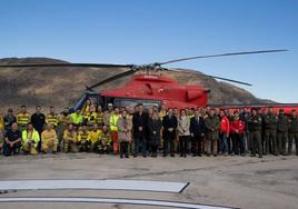 El helipuerto de Ruente vuelve a ser base de la brigada contra incendios del Ministerio