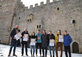 Representantes de los Ayuntamientos de Reinosa y Campoo de Suso junto a miembros de la organización de la II Copa Campurriana