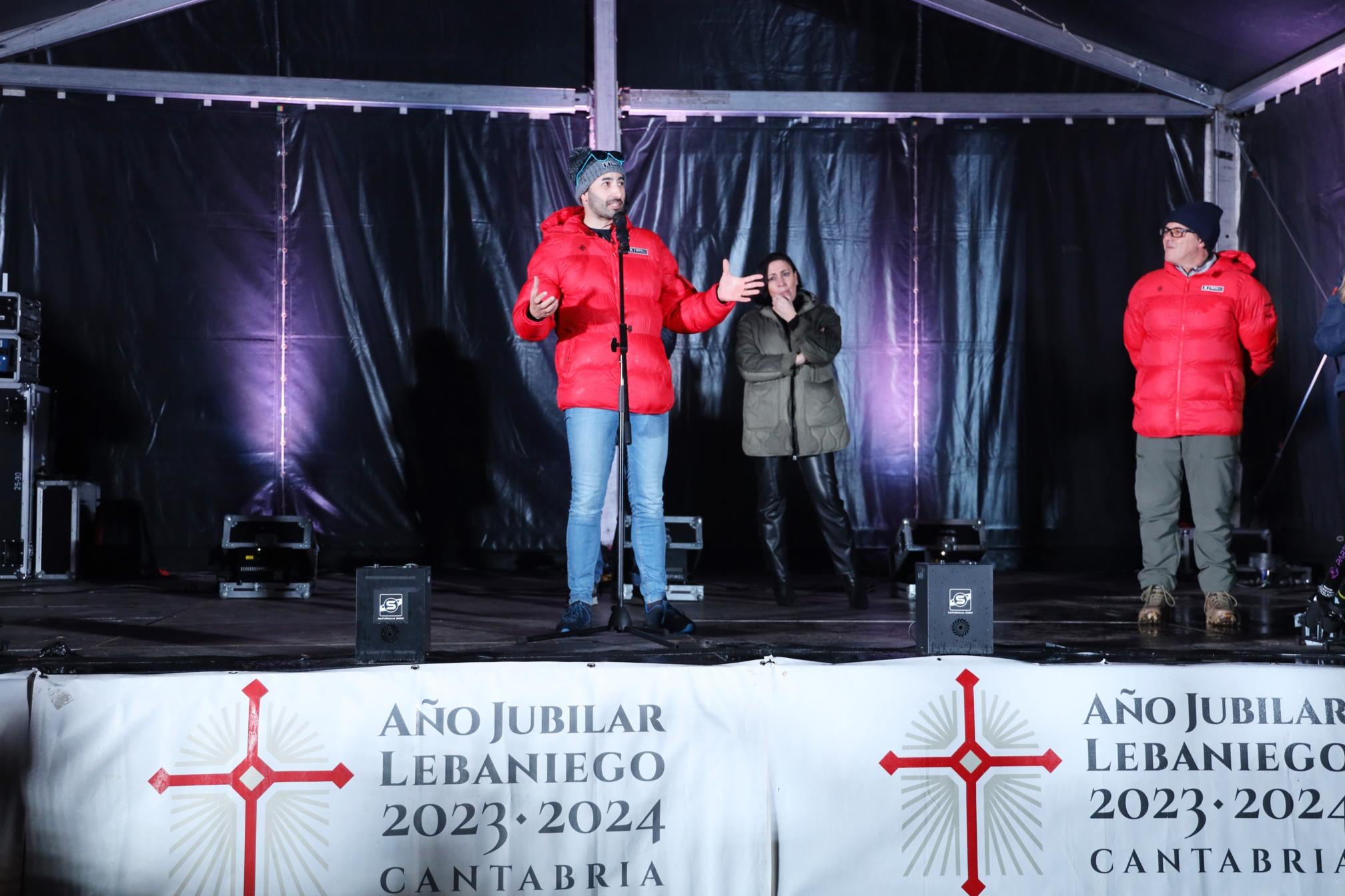 Óscar Sebrango, organizador de la prueba, durante su intervención en la inauguración del Campeonato