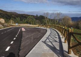 Tramo de la carretera que une Castillo Pedroso y San Vicente de Toranzo, cuya adjudicación está en entredicho.