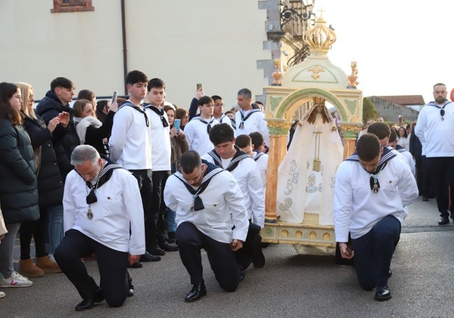 Procesión del Santo Encuentro, celebrada en la mañana del domingo.