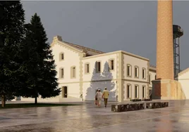 La imagen muestra como será el futuro gran centro cultural de La Lechera.