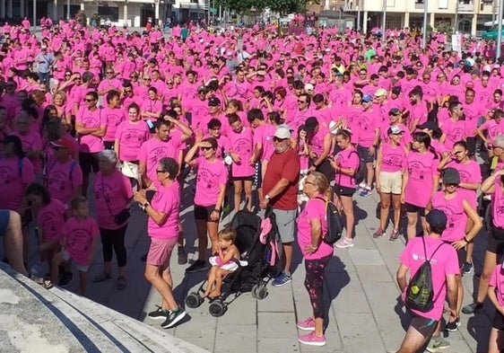 Marcha por el cáncer de mama.