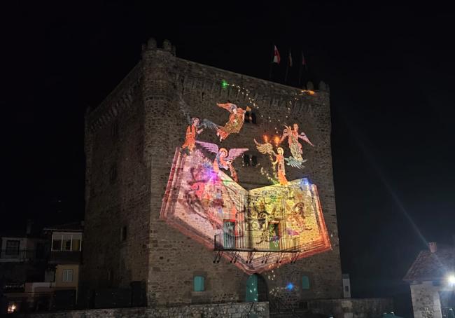 Espectáculo de luces sobre la Torre del Infantado