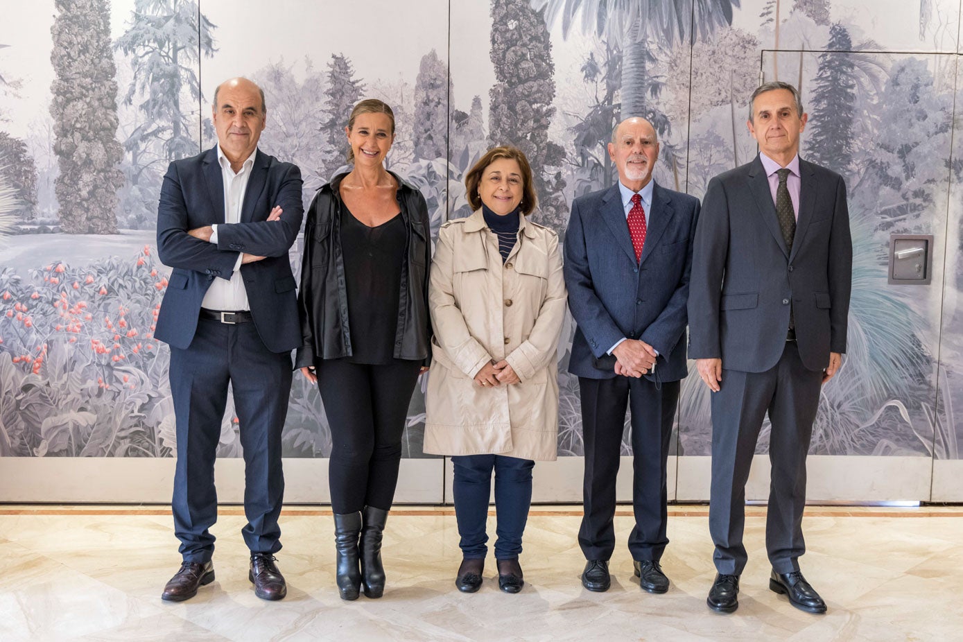 Justino Sánchez (izquierda), Eva Fernández Cobo, Mercedes Martínez, José Villaverde e Ignacio Viota.