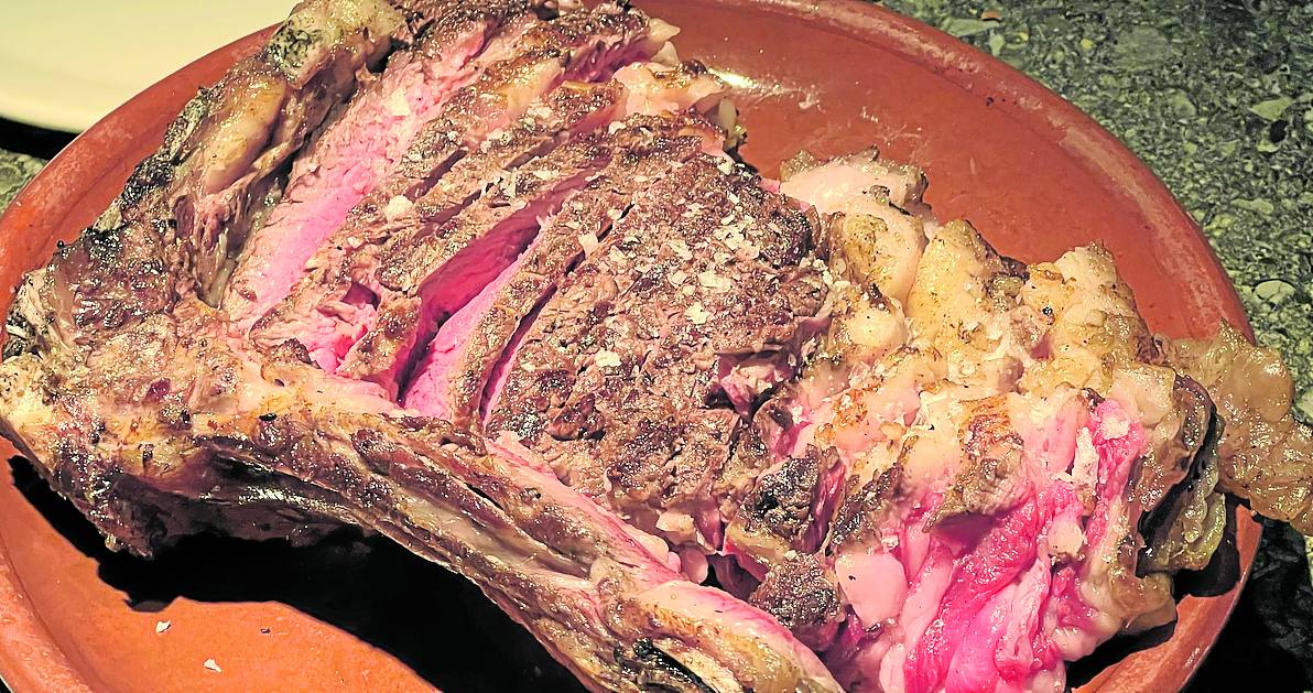 Chuletón de un ejemplar de la raza sayaguesa.