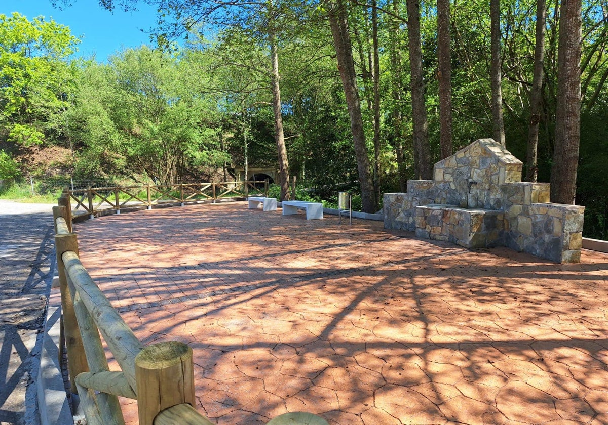 Fuente de Palacio en el barrio La Bodega, en Gama.