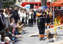 Acto de voluntarios de protección civil.