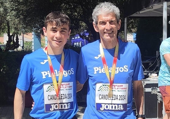 Rodrigo Andueza y Fernando Borrajo, dos de los medallistas cántabros en Candeleda.