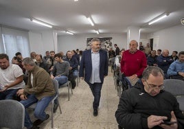 José Ángel Peláez, ayer al comienzo de la asamblea.