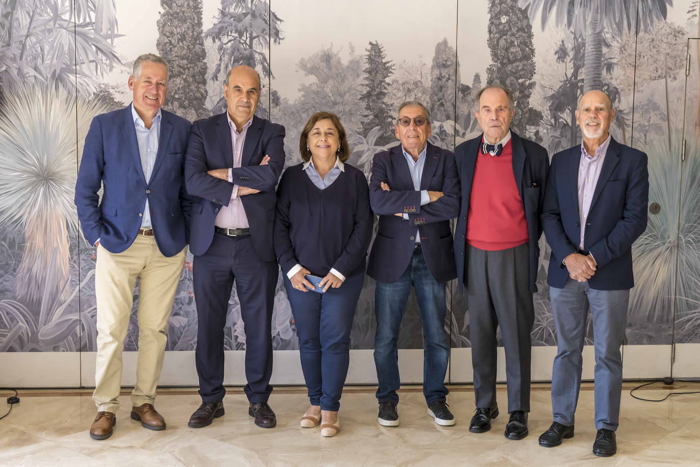 Diego Lainz, Justino Sánchez, Mercedes Martínez, Víctor Gijón, Alfonso del Amo y José Villaverde.