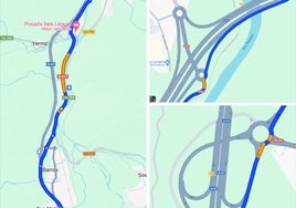 Nuevos cortes en la A-67 por las obras de la autovía en el túnel de Riocorvo