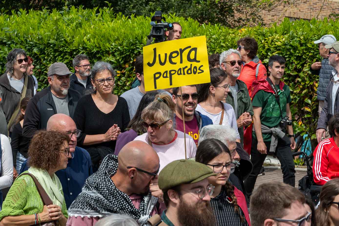 Las pancartas estaban escritas en cántabru.