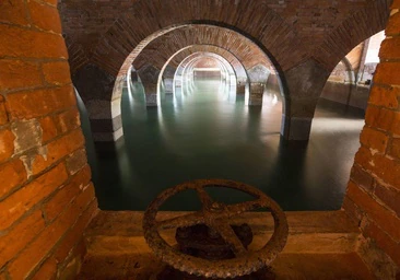 Imagen de las bóvedas ubicadas en el interior del depósito de Pronillo de Santander.