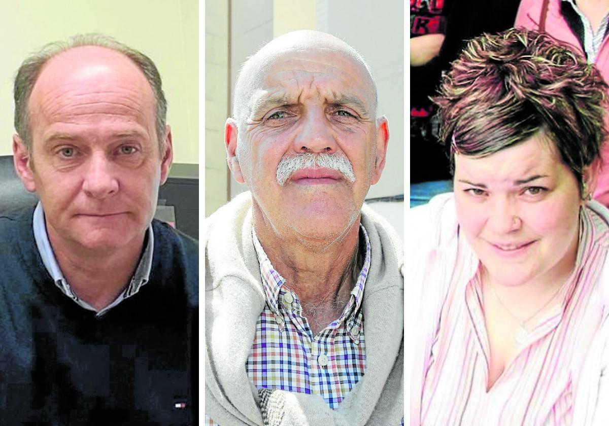 De izquierda a derecha, Santiago del Campo (PP), Francisco Maza (AVV) y Natalia Sánchez (PRC).