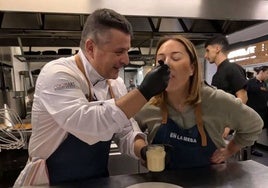 'Hoy cocinamos con...' Kike Pérez, de la Taberna del Herrero, crema cántabra de orujo de Liébana