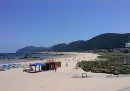 Vista de la playa de Trengandín. Al fondo la zona que estaba habilitada para perros.