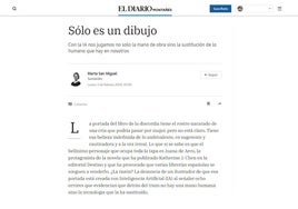 Artículo 'Sólo es un dibujo' publicado en El Diario Montañés y en todos los periódicos del grupo Vocento.