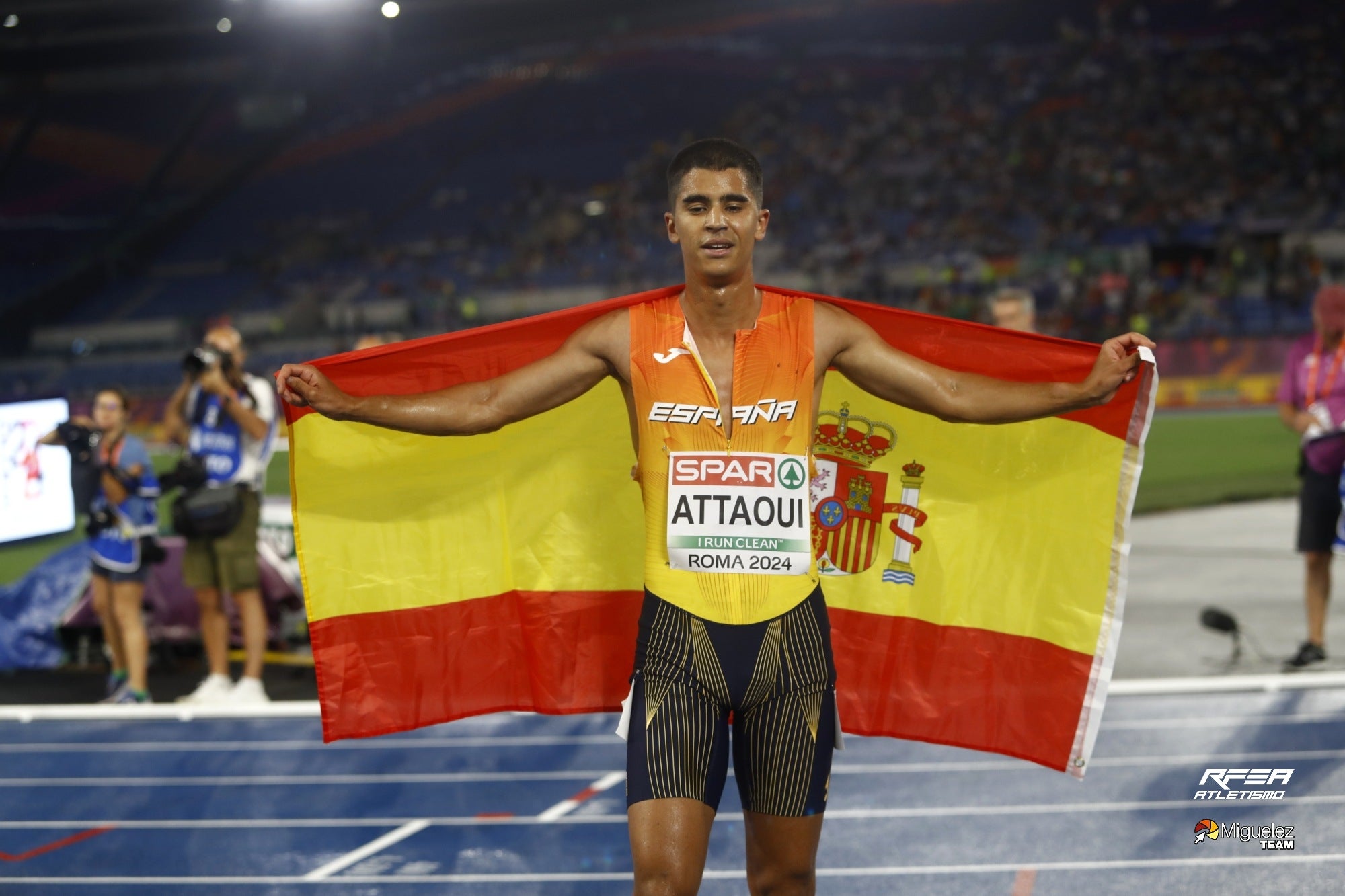 Attaoui, tras la final del Europeo de Roma.