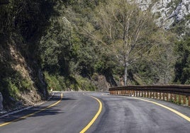 La carretera del Desfiladero de la Hermina en una zona donde han finalizado las obras. j