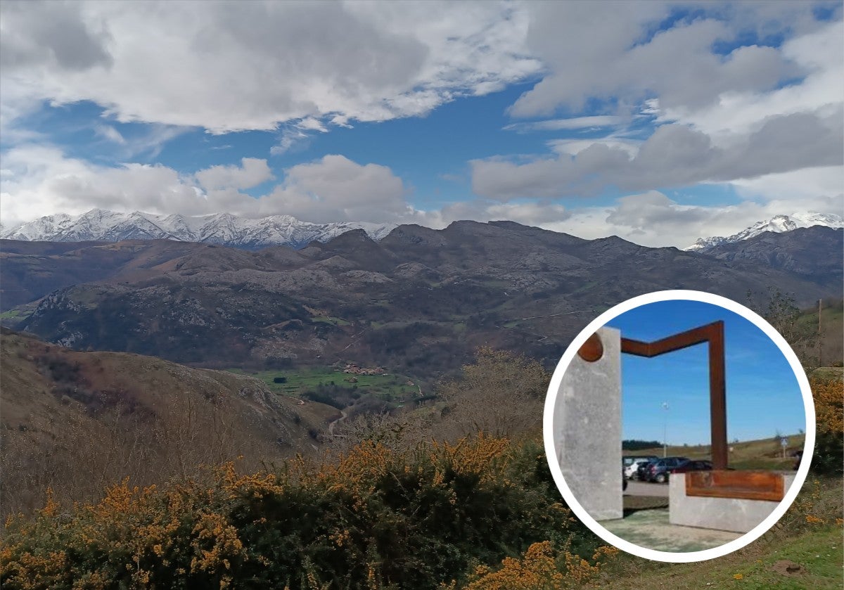 Para terminar, nos vamos al interior de Cantabria con el banco escultura de El Soplao en el exterior de la cueva. Un punto perfecto para apreciar la belleza y naturaleza de Cantabria en todo su esplendor: Peña Sagra, los Picos de Europa, el valle del Nansa y costa occidental.