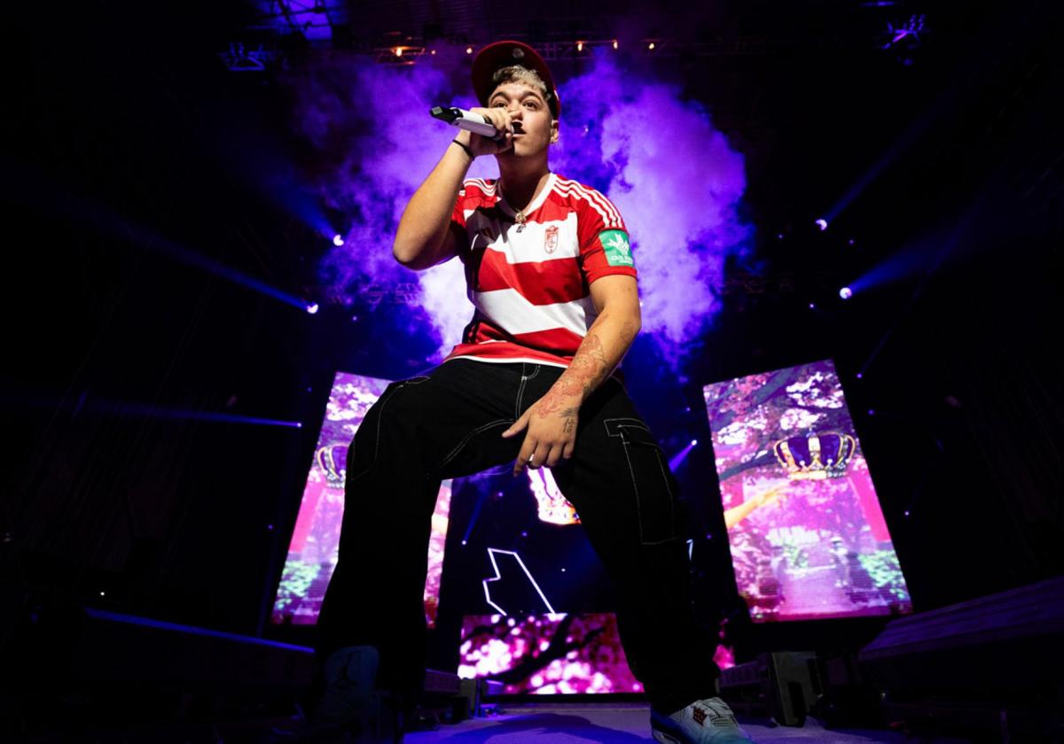 Imagen de un concierto del artista Saiko en la plaza de toros de Granada.