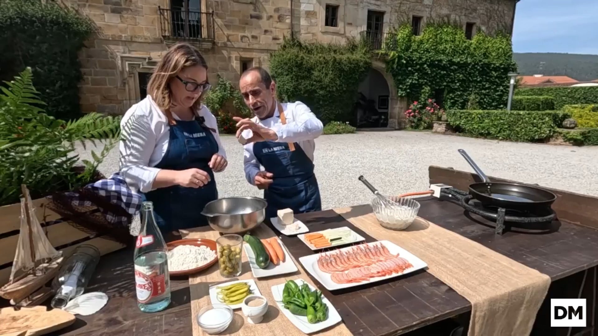 Gambas en gabardina