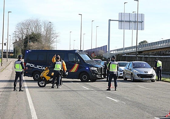 Control de la Policía Nacional.