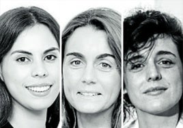 De izquierda a derecha, Rocío Mena, Belén Álvarez y María Lorenzo.