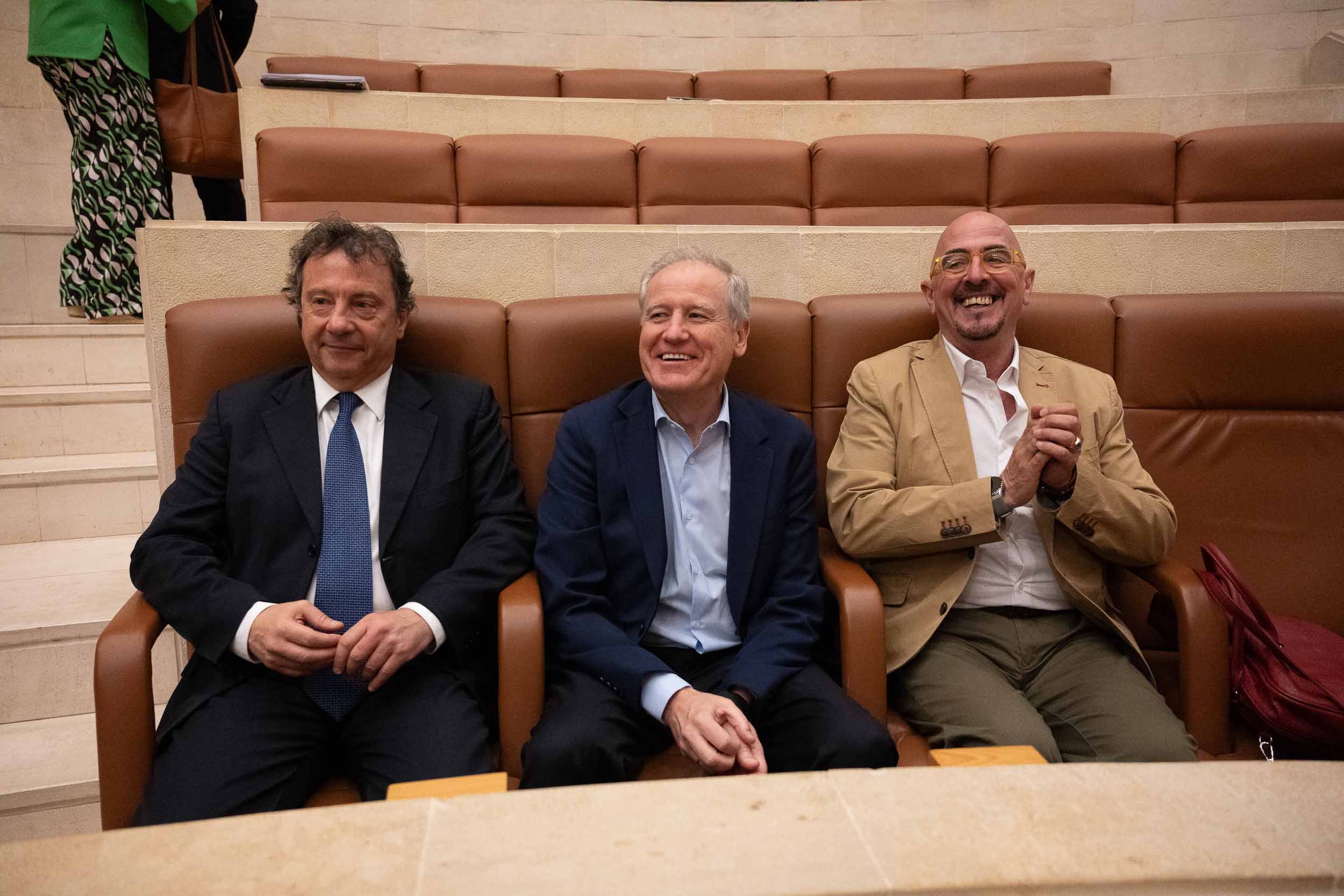 Pablo Palencia, Eduardo Arasti y César Pascual. 