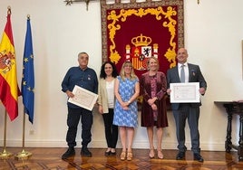 José Antonio Axpe, coordinador de REMER Cantabria; Karima Elourad, jefa del Servicio de Protección Civil; Eugenia Gómez de Diego, delegada del Gobierno en Cantabria, Pilar Jiménez, fiscal superior de Cantabria y Marcos Gracia