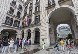 Sede de la Cámara de Comercio de Cantabria, en la Plaza Porticada, en Santander.