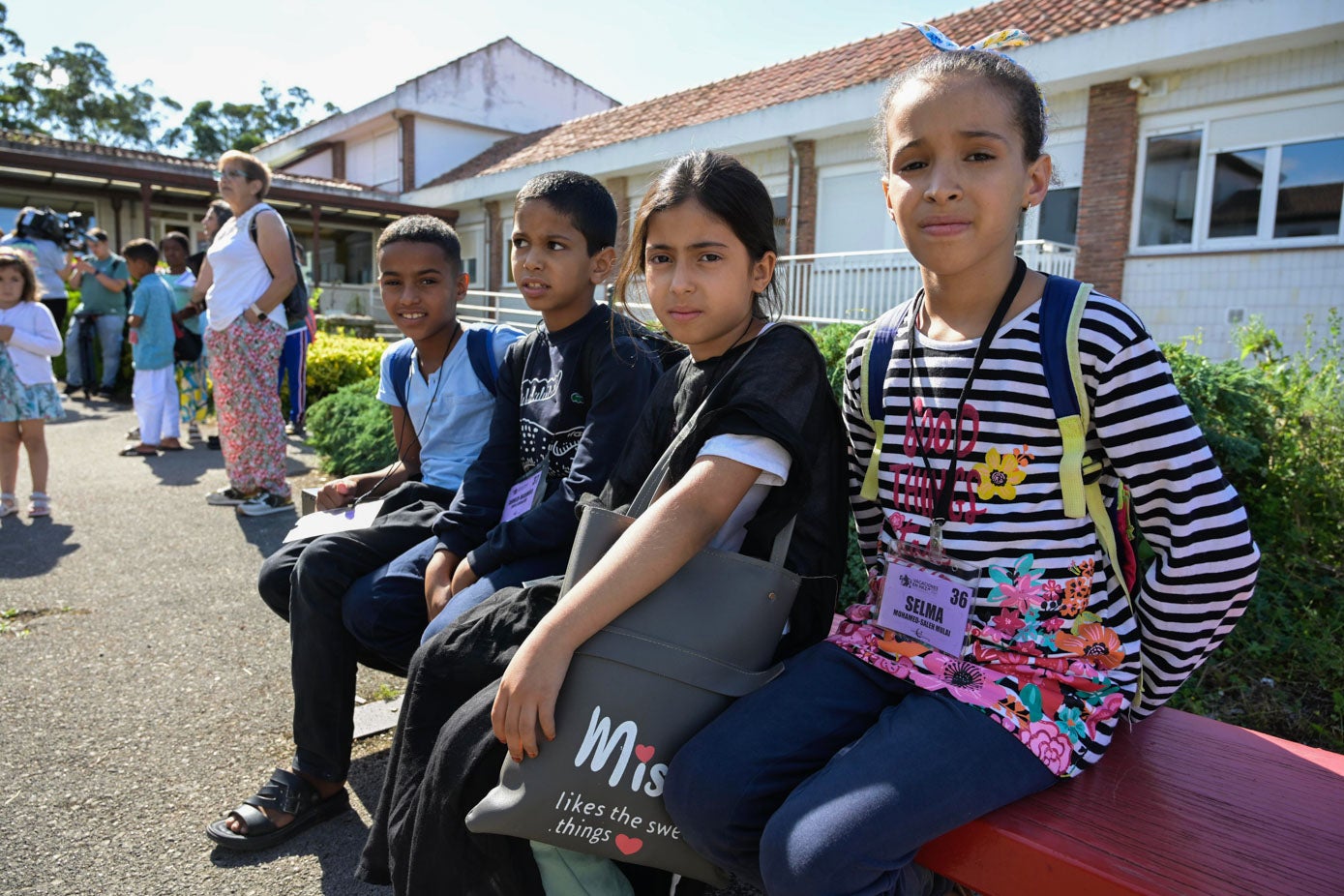 Cuatro de los 80 niños saharauis que pasarán este verano en Cantabria. 