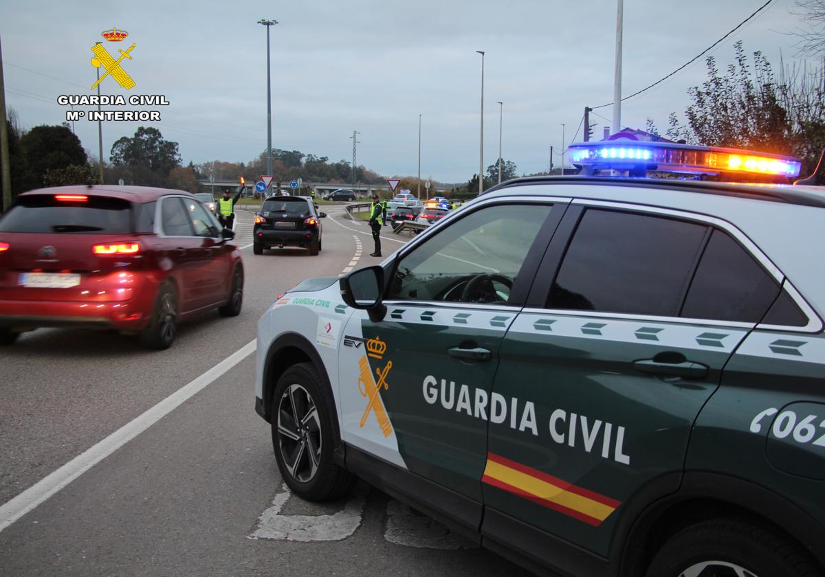 Uno de los controles de tráfico instalados para aumentar la seguridad.