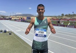 Mohamed Attaoui, tras ganar la final de los 800 metros del Campeonato de España que se celebró en La Nucía.